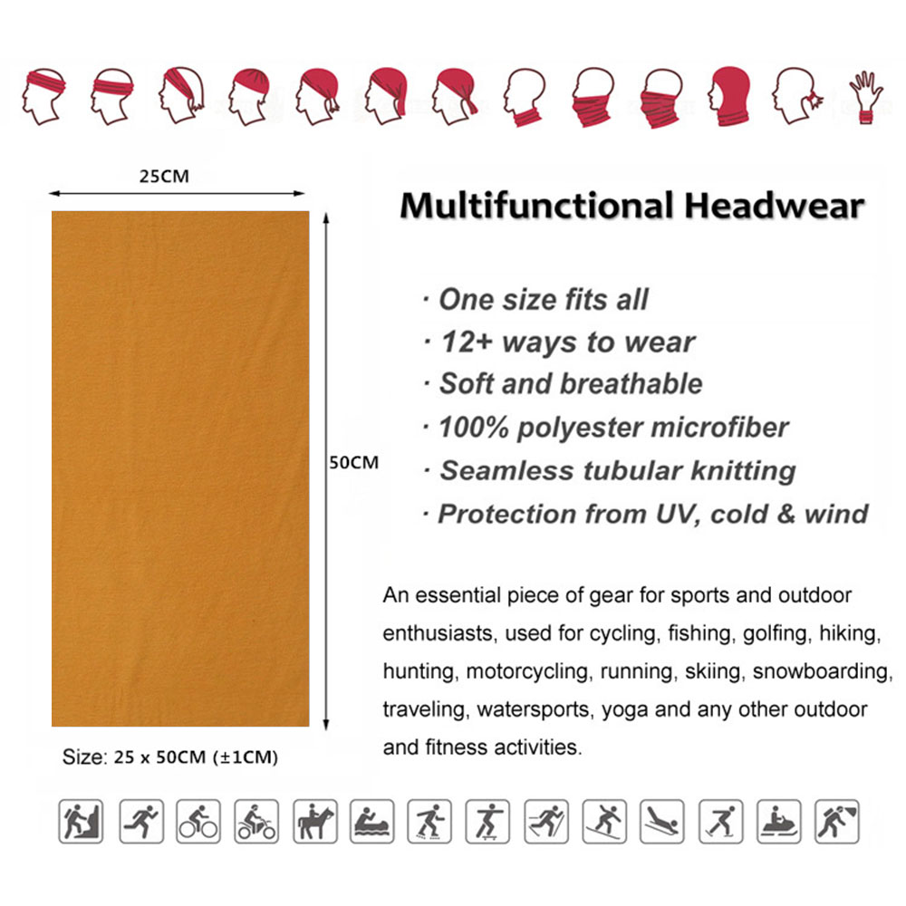 55 Solid Colors Outdoor Sports - Bandana Blank White review and price