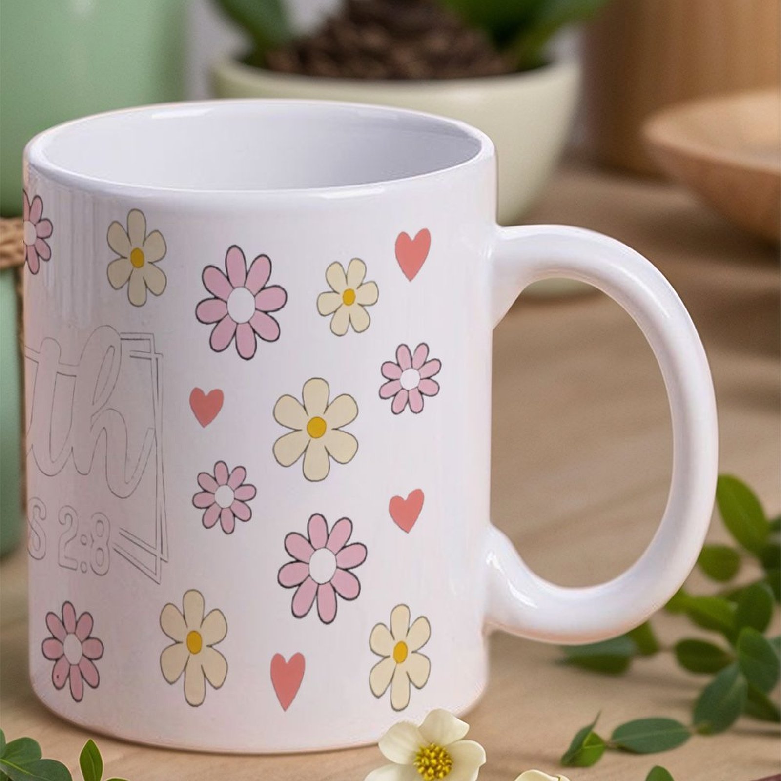 The Word Faith Surrounded By F - Sublimation Mug White review and price
