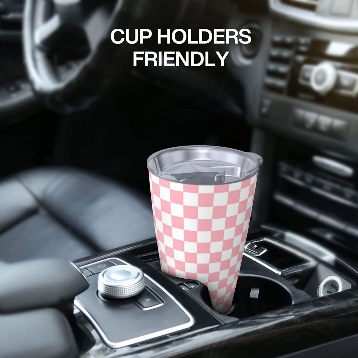 Pink White Checkerboard Patter - Tumbler 20Oz White review and price