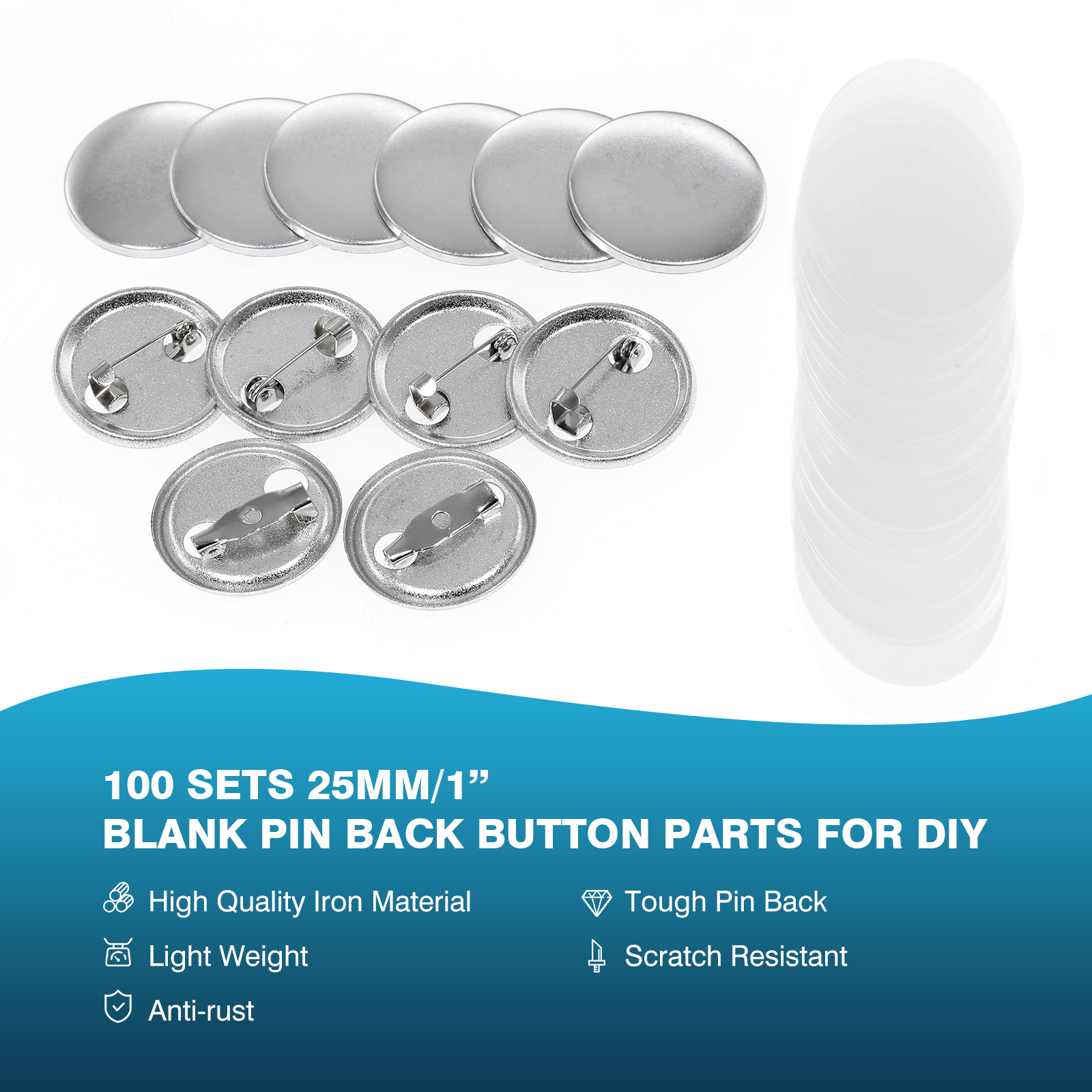 100Pcs Mini DIY Round Mirror M - Button Badge Blank review and price