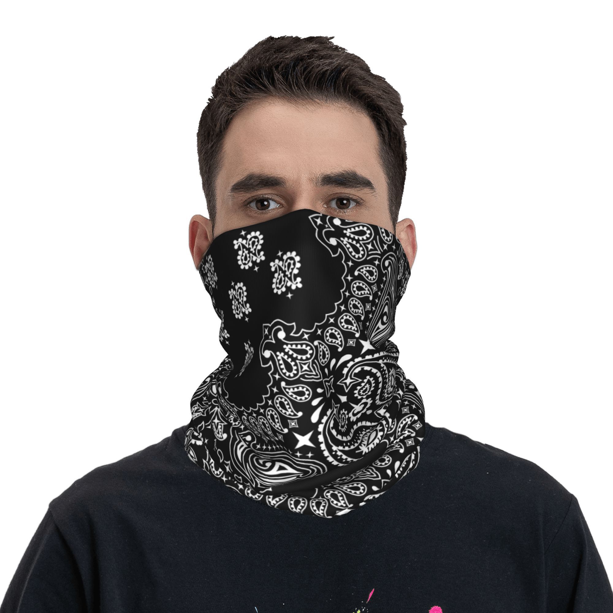 Custom Black And White Paisley - Bandana Blank White review and price