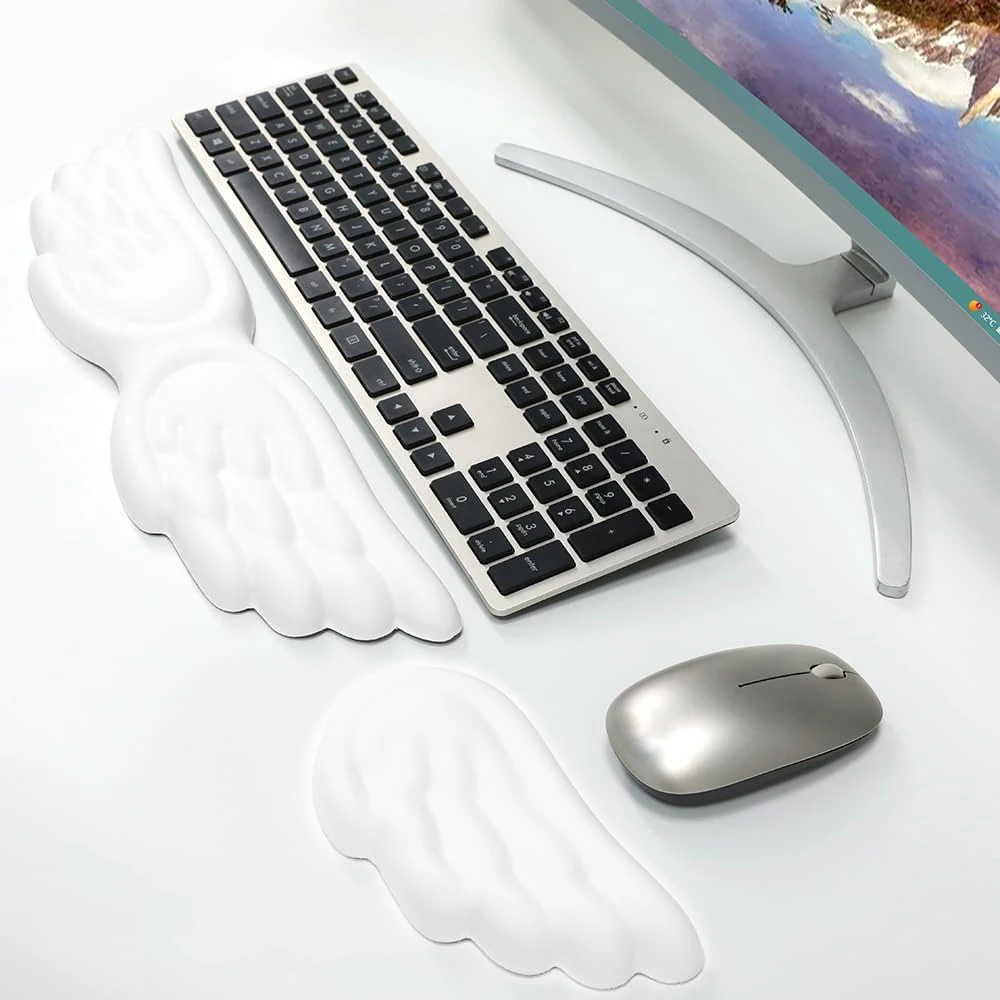 Angel Wings Shaped Keyboard Mo - Mouse Pad Blank Sublimation review and price