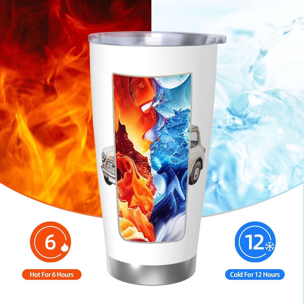 Classic White Mini Cooper In W - Tumbler 20Oz White review and price