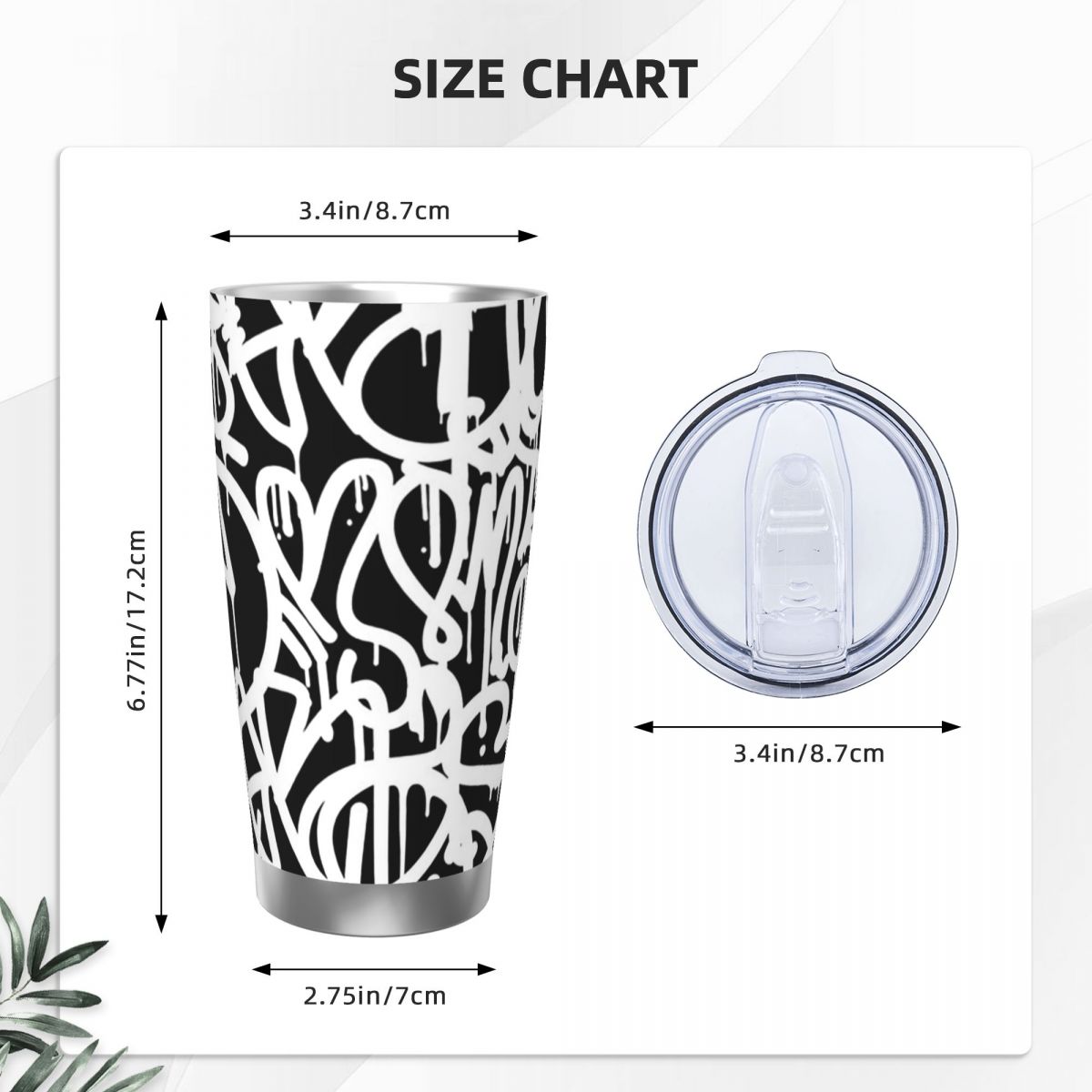 1pc Stainless Steel Water Bott - Tumbler 20Oz White review and price