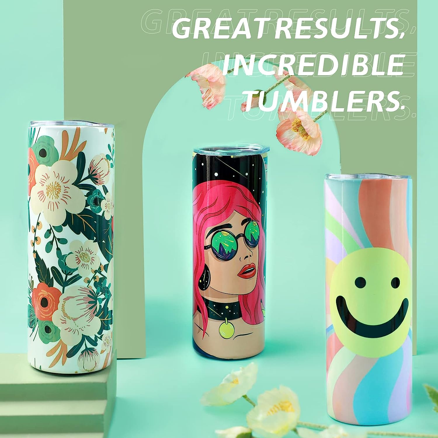 HTVRONT 8pcs Stainless 20 OZ S - Sublimation Mug White review and price