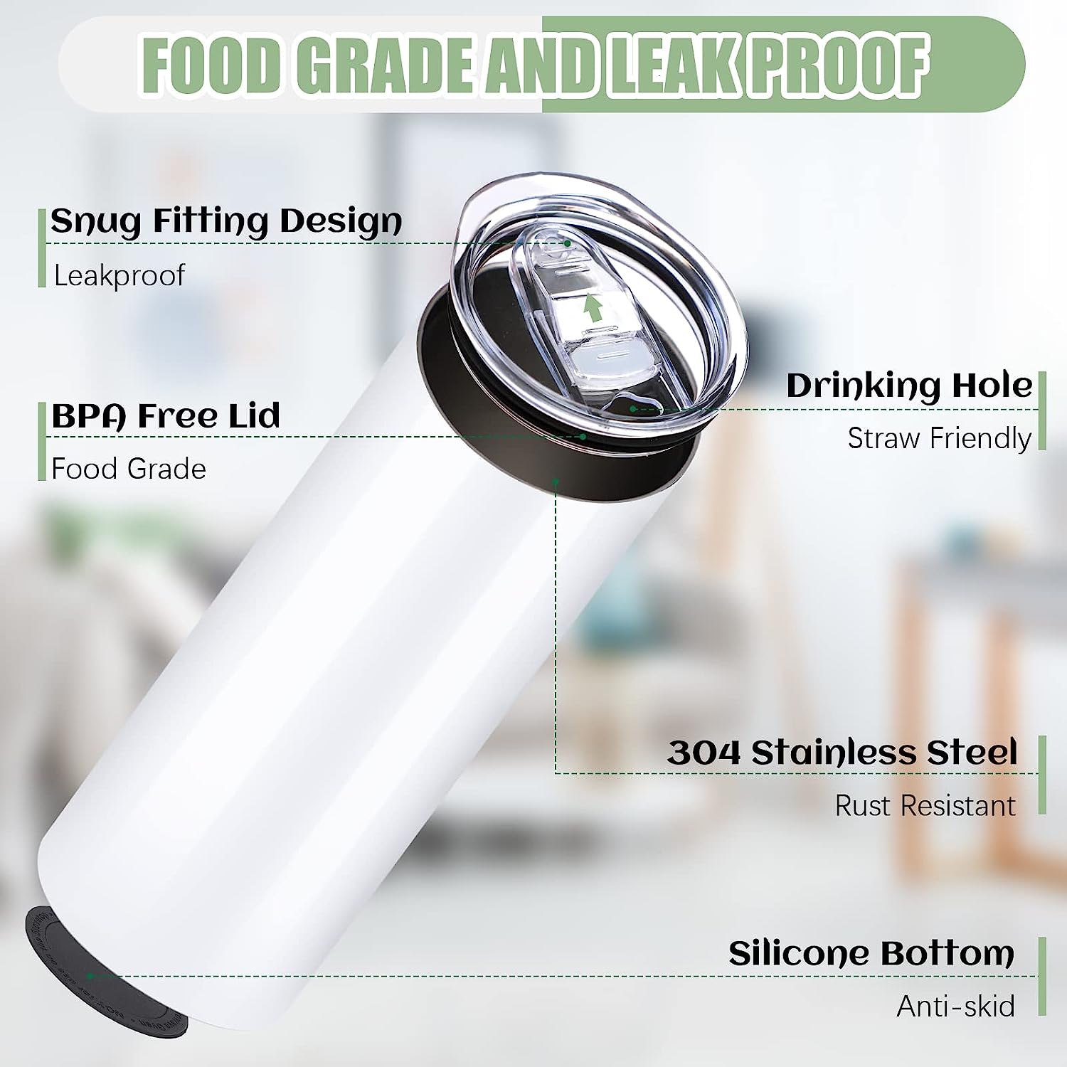 HTVRONT 8pcs Stainless 20 OZ S - Sublimation Mug White review and price