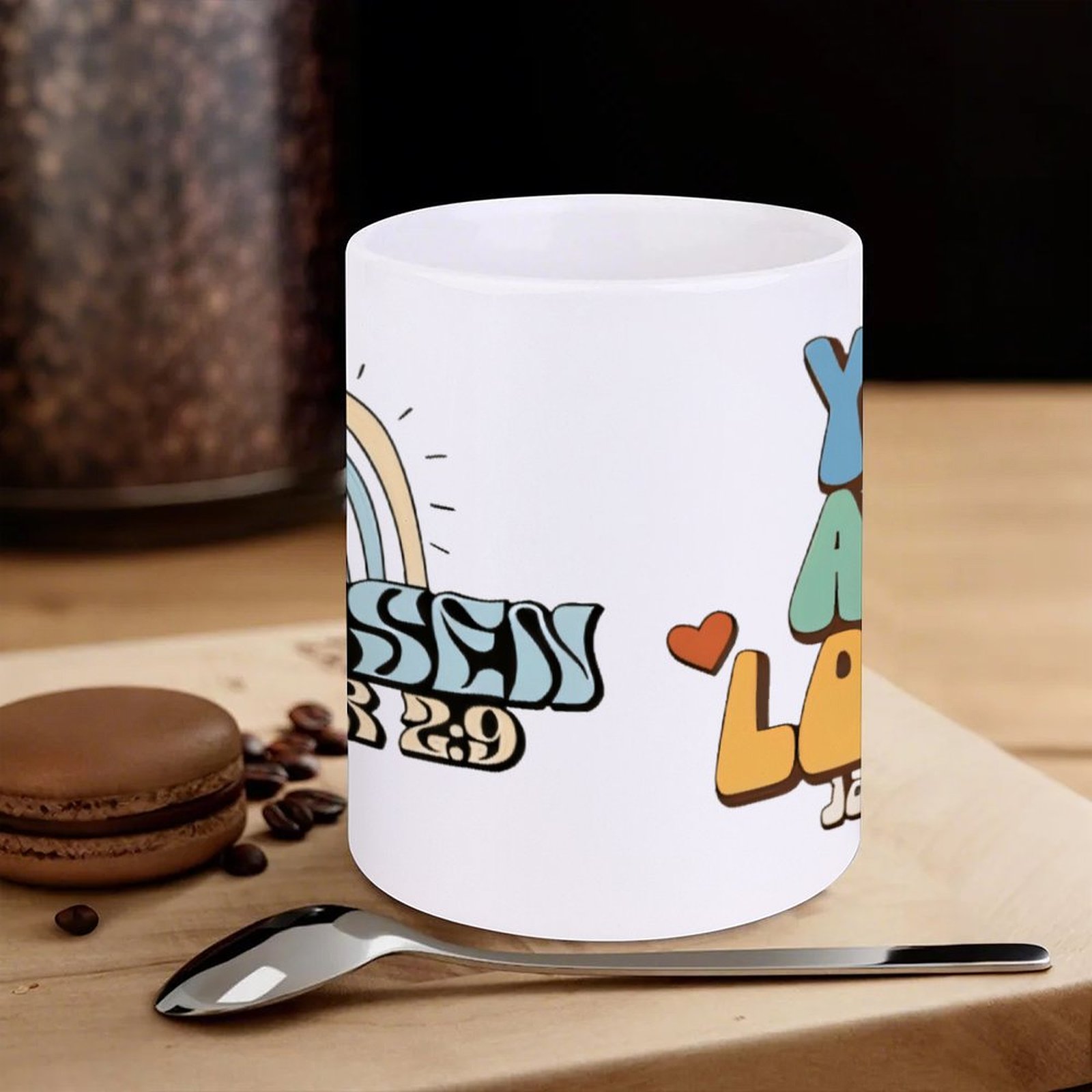 A Rainbow And A Rainbow With T - Sublimation Mug White review and price