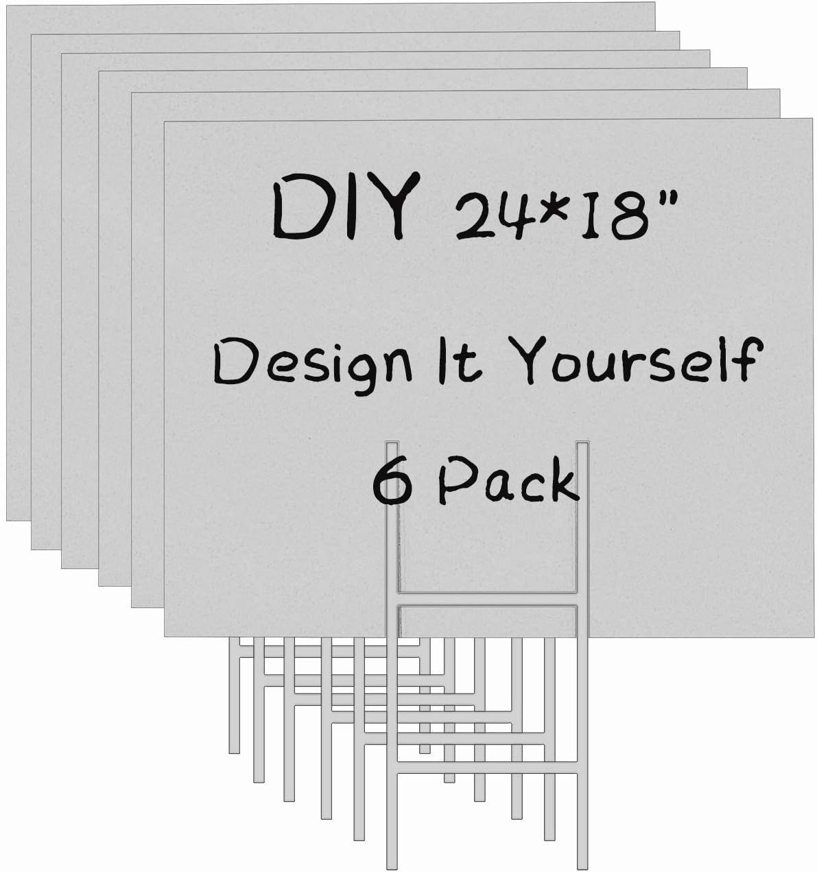 6 Pack 24x18 White Blank Lawn  - Yard Sign Blank review and price