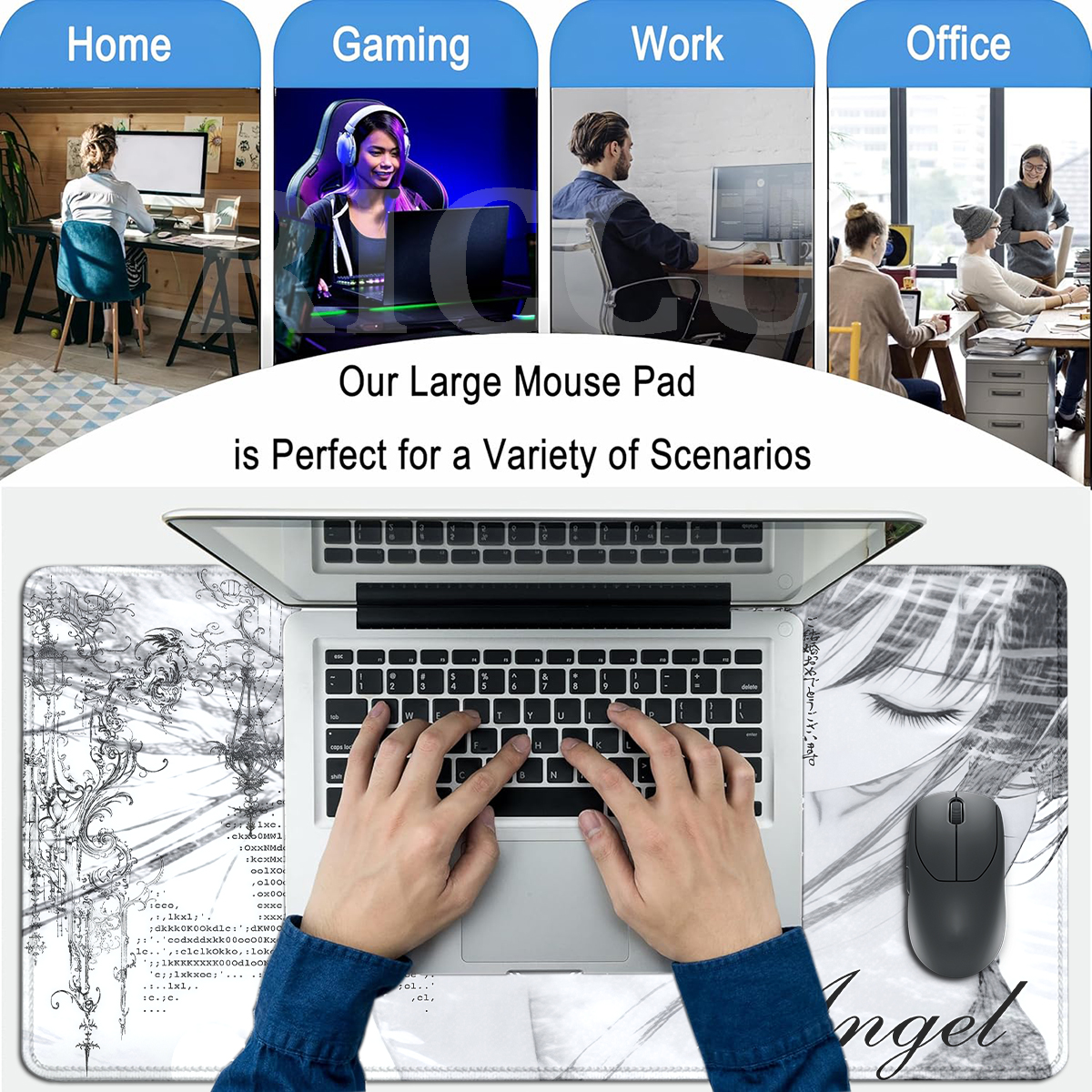 Anime Aesthetics Mousepad Blac - Mouse Pad Blank Sublimation review and price