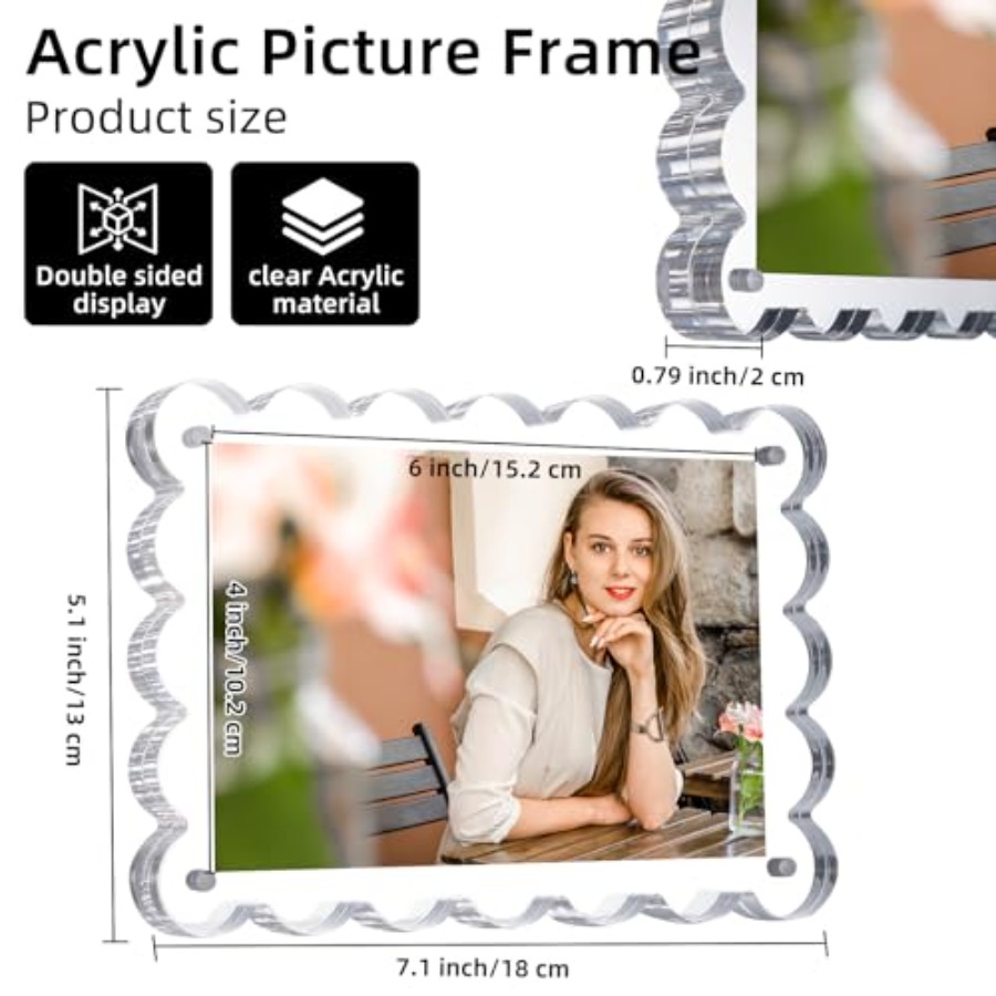 3 Pack Acrylic Picture Frame.  - Photo Acrylic Block review and price