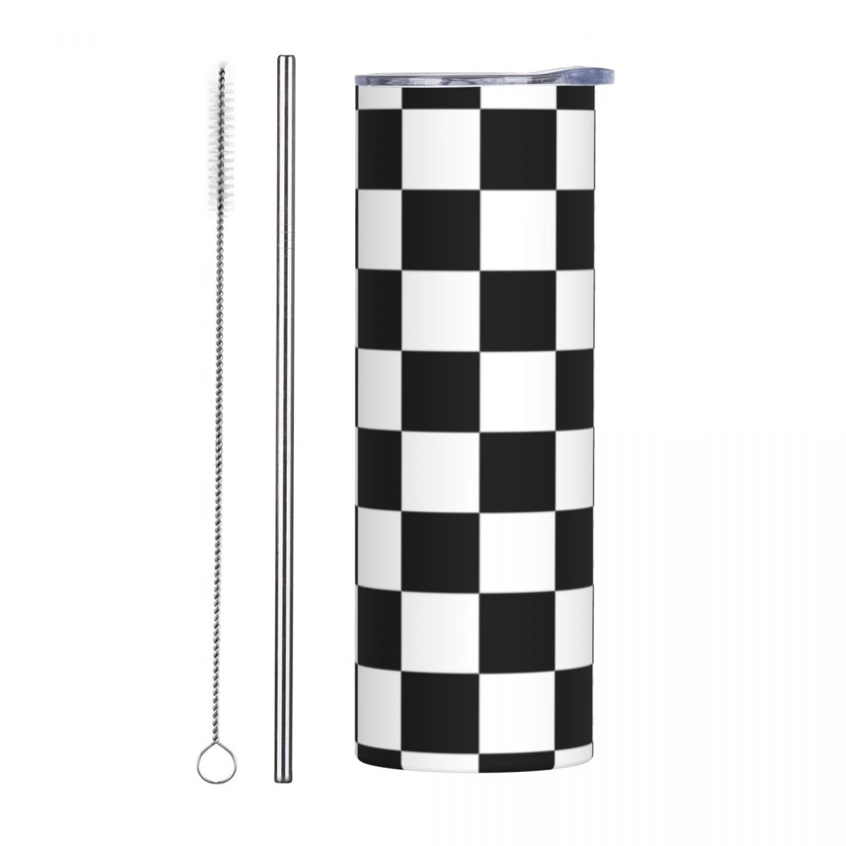 Black And White Checkerboard S - Tumbler 20Oz White review and price