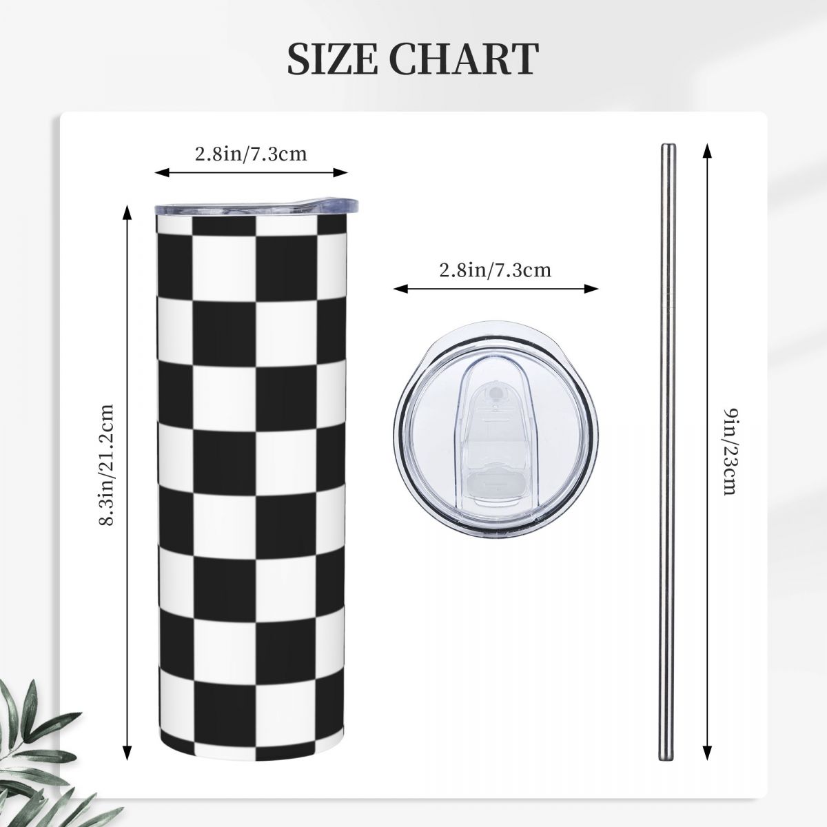 Black And White Checkerboard S - Tumbler 20Oz White review and price