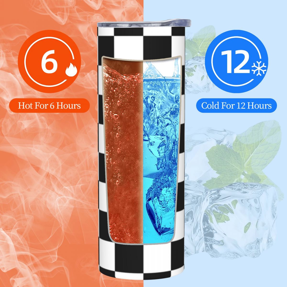 Black And White Checkerboard S - Tumbler 20Oz White review and price