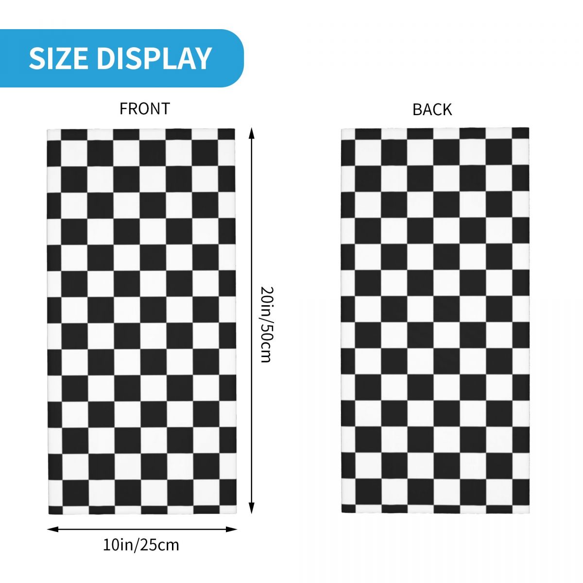 Black And White Checkered Band - Bandana Blank White review and price