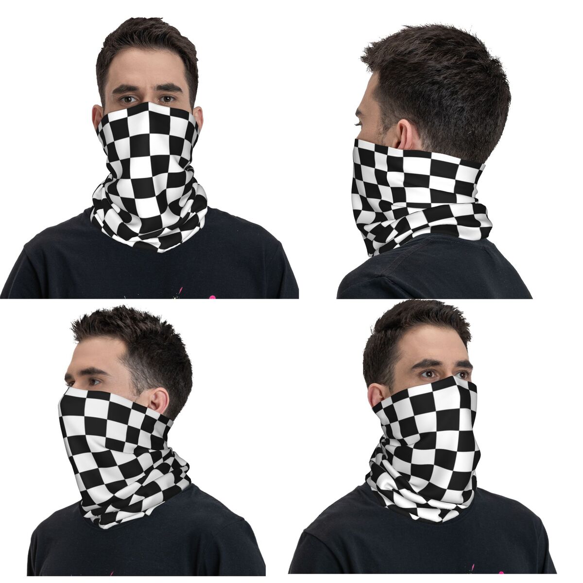 Black And White Checkered Band - Bandana Blank White review and price