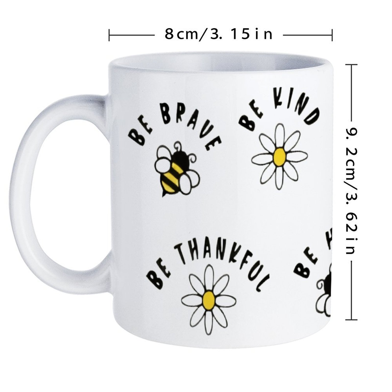Four Stickers With Bees And Da - Sublimation Mug White review and price