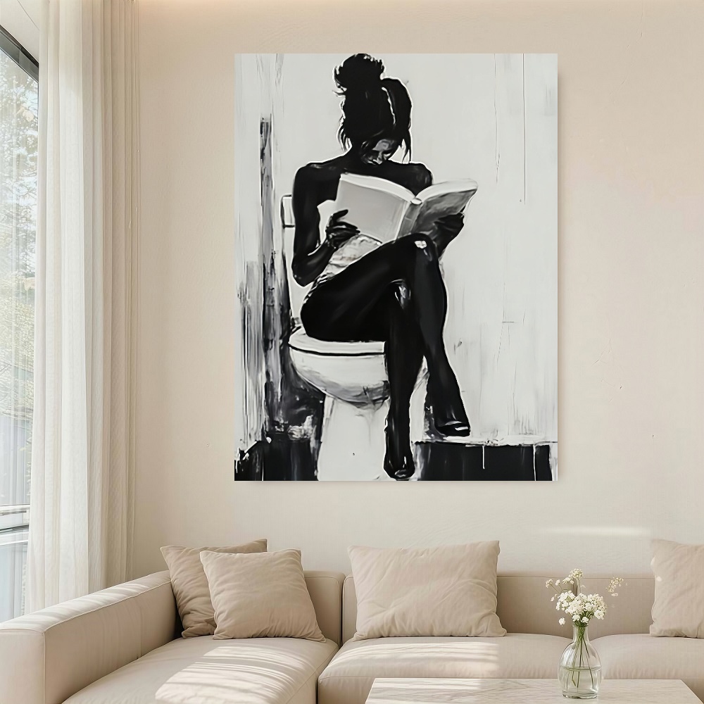 Framed 1pc Modern Abstract Wom - Canvas Wrap Ready review and price