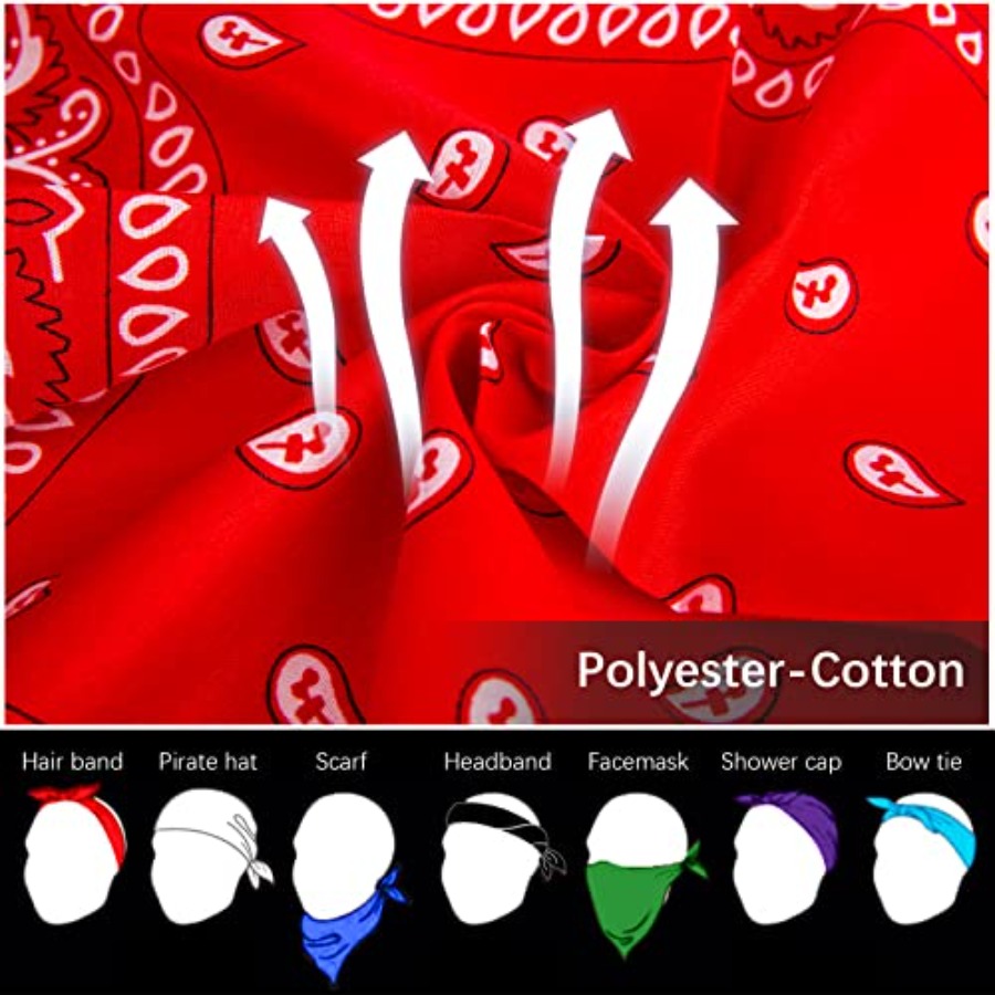 12- Bandanas for Men Women Pai - Bandana Blank White review and price