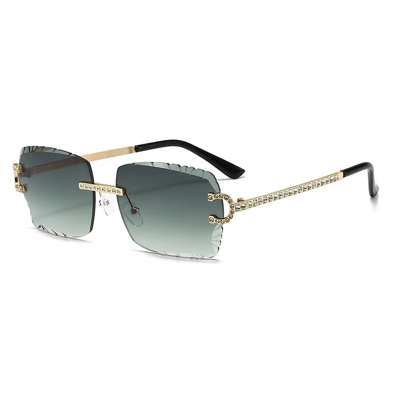 Fashion Rimless Square Sunglas - Metal Photo Panel review and price