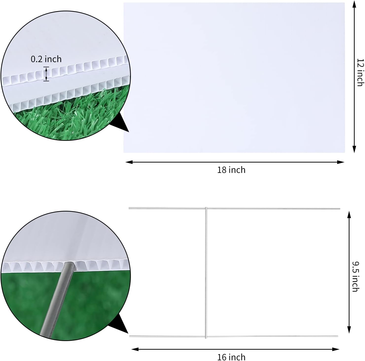 18x12 Inch Blank Yard Signs wi - Yard Sign Blank review and price