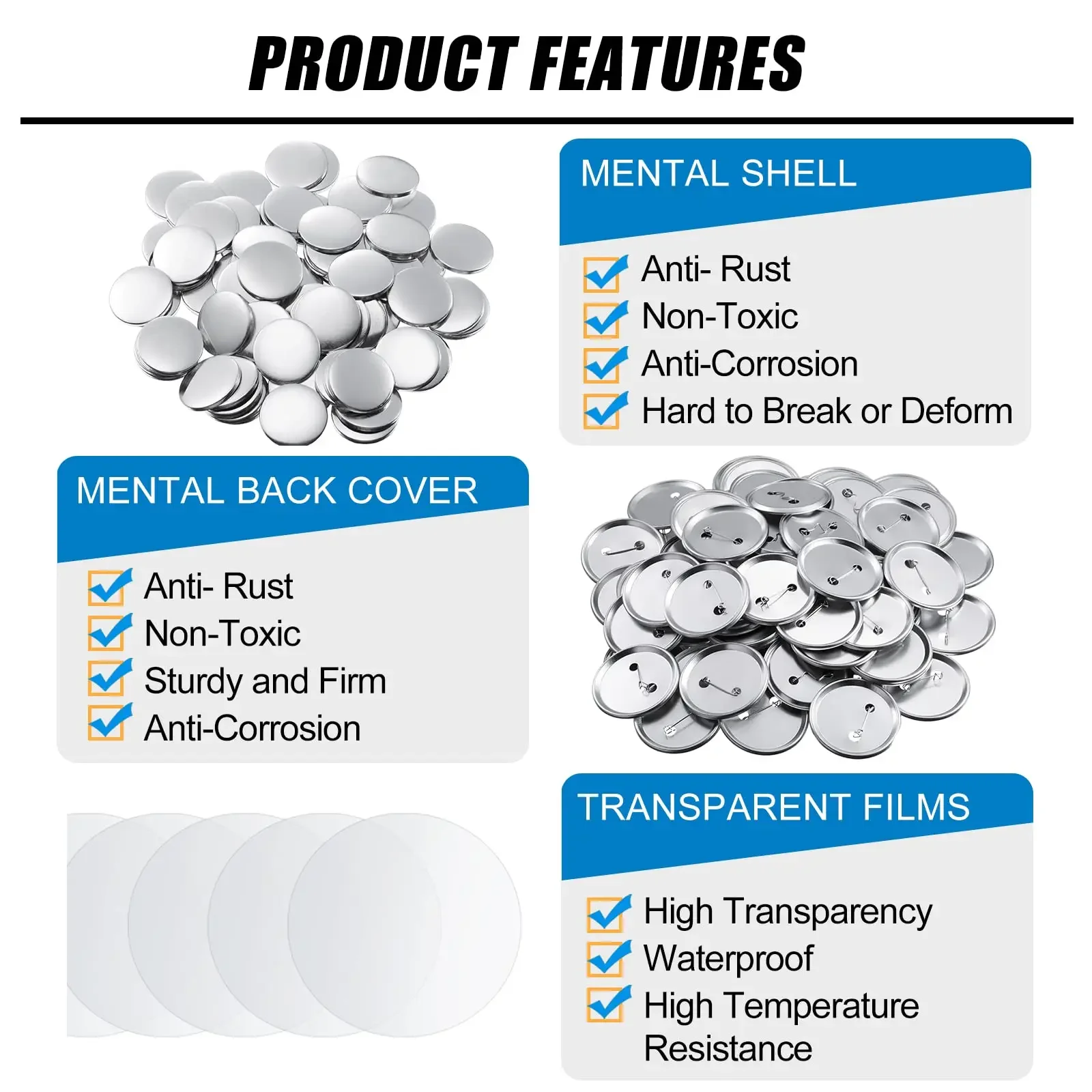 100PCS Blank Button Making Sup - Button Badge Blank review and price