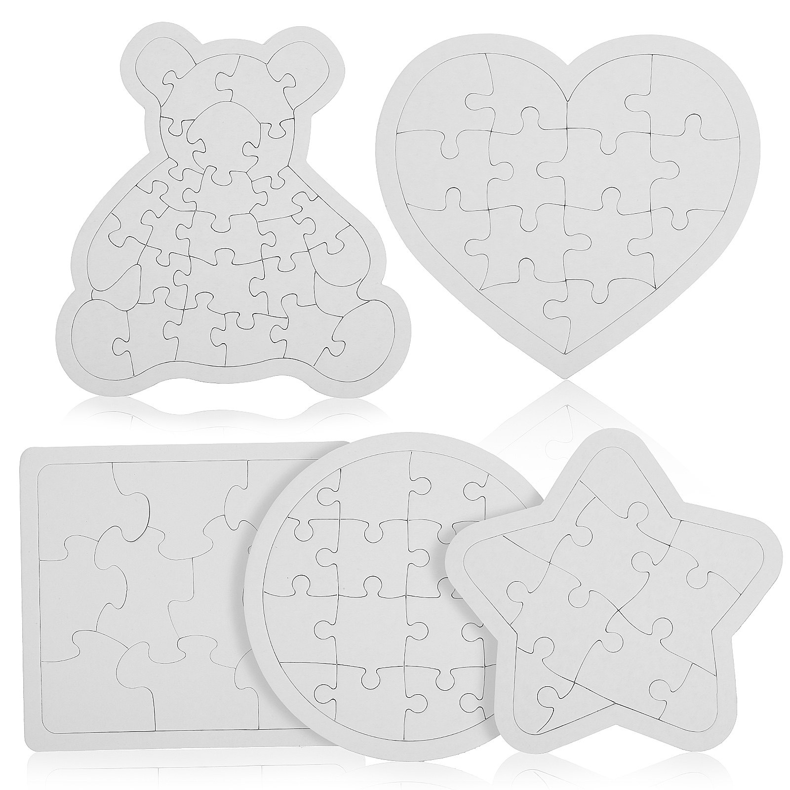 5Pcs White Blank Jigsaw Puzzle - Puzzle Blank White review and price