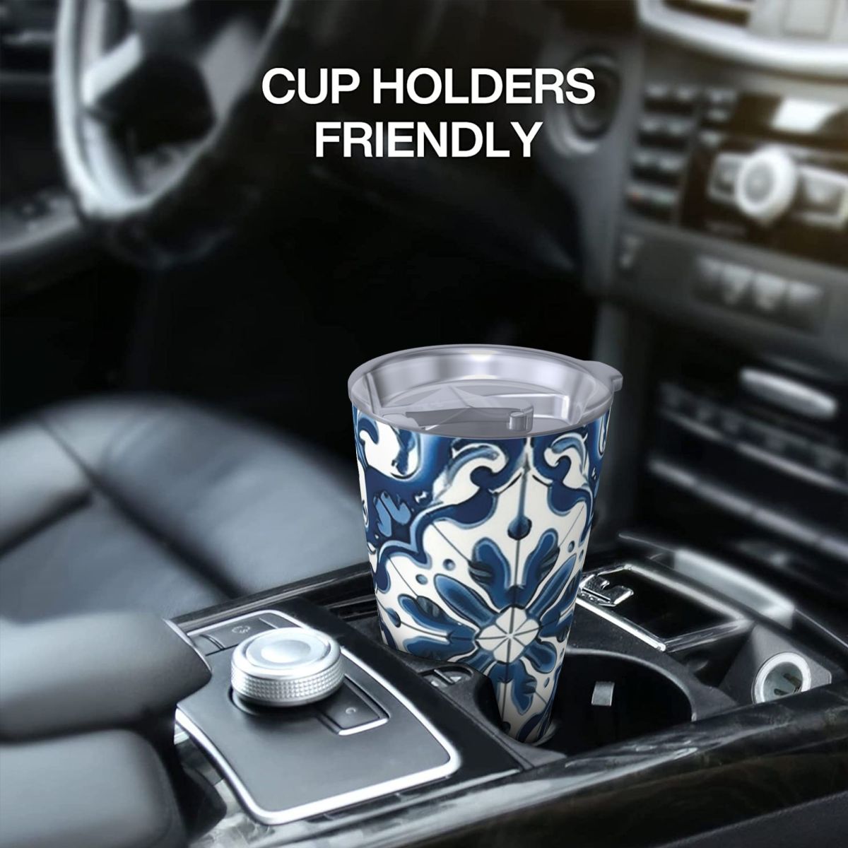 Blue And White Majolica Patter - Tumbler 20Oz White review and price