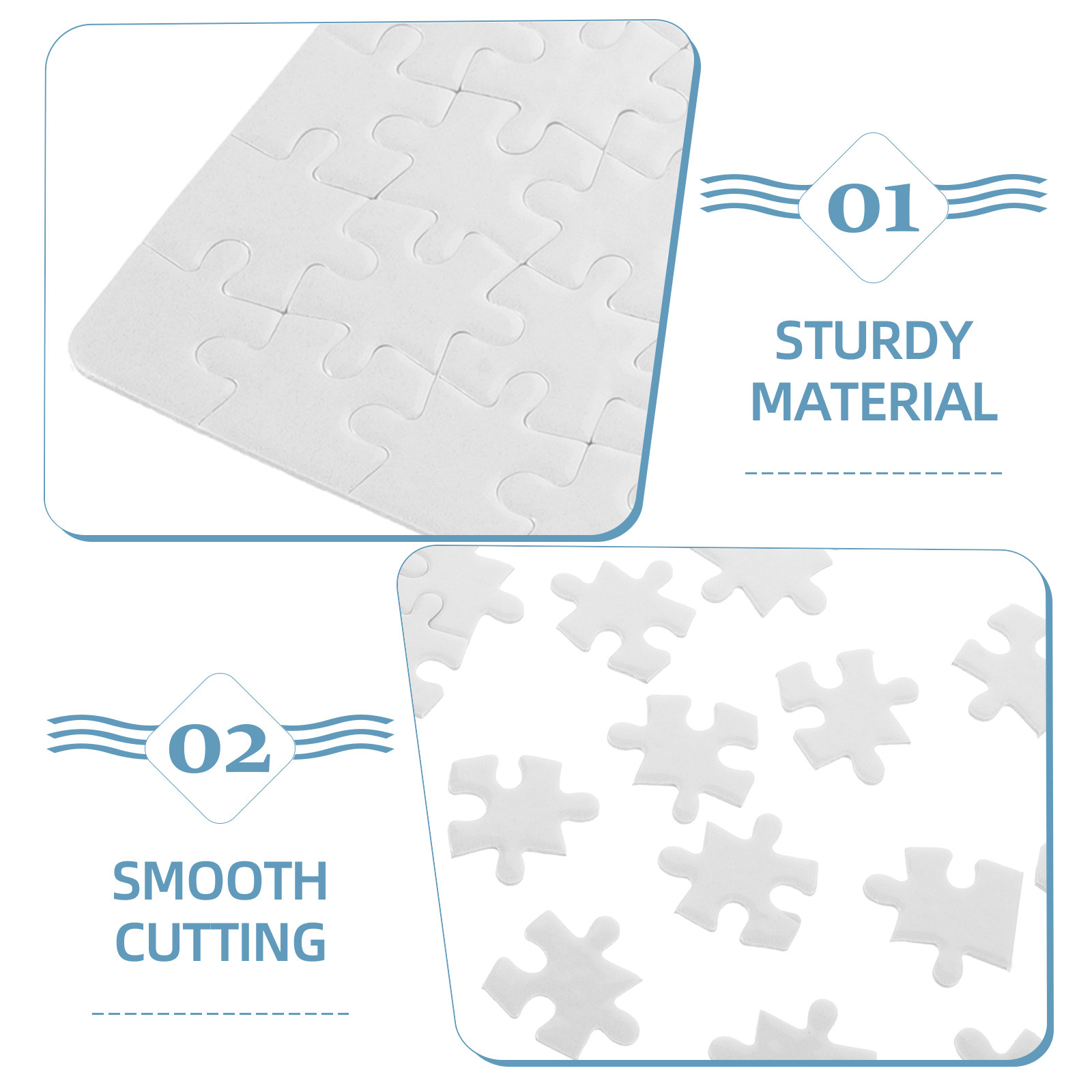 4 Sheets Blank Jigsaw Puzzle B - Puzzle Blank White review and price
