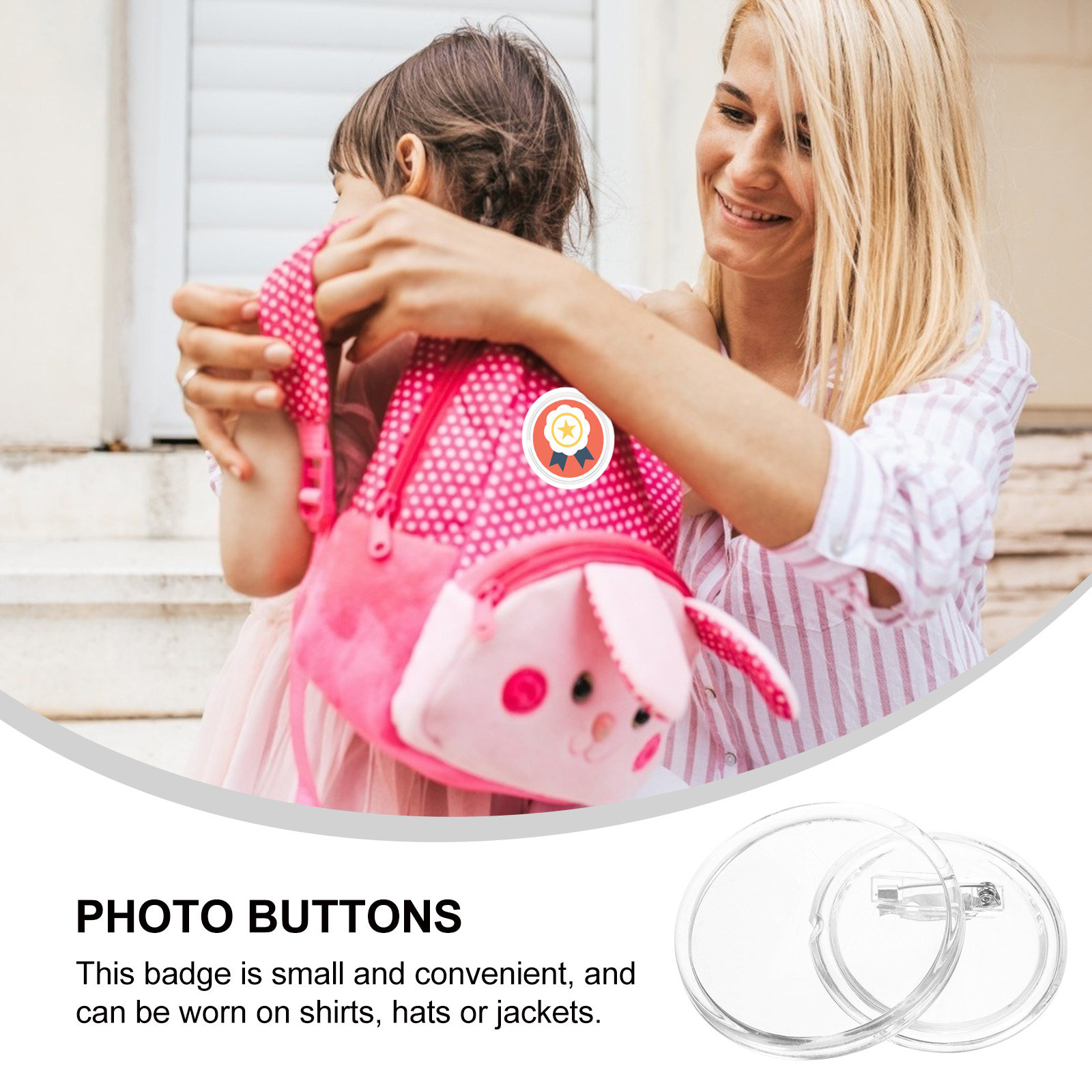 10Pcs Acrylic Badge Shells Pho - Button Badge Blank review and price