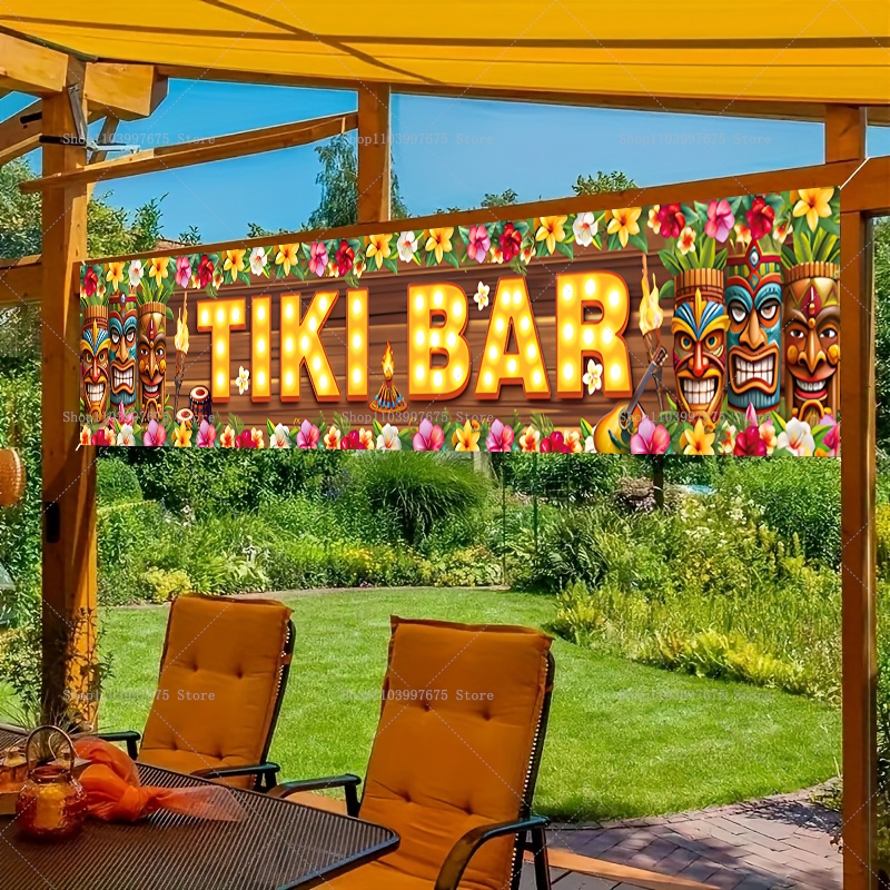 Vibrant Tiki Bar Banner Tropic - Yard Sign Blank review and price