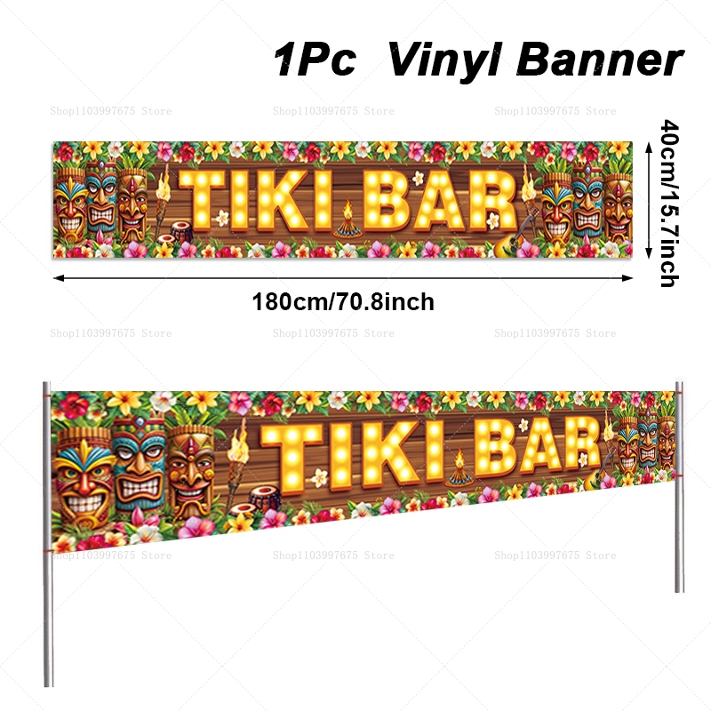 Vibrant Tiki Bar Banner Tropic - Yard Sign Blank review and price