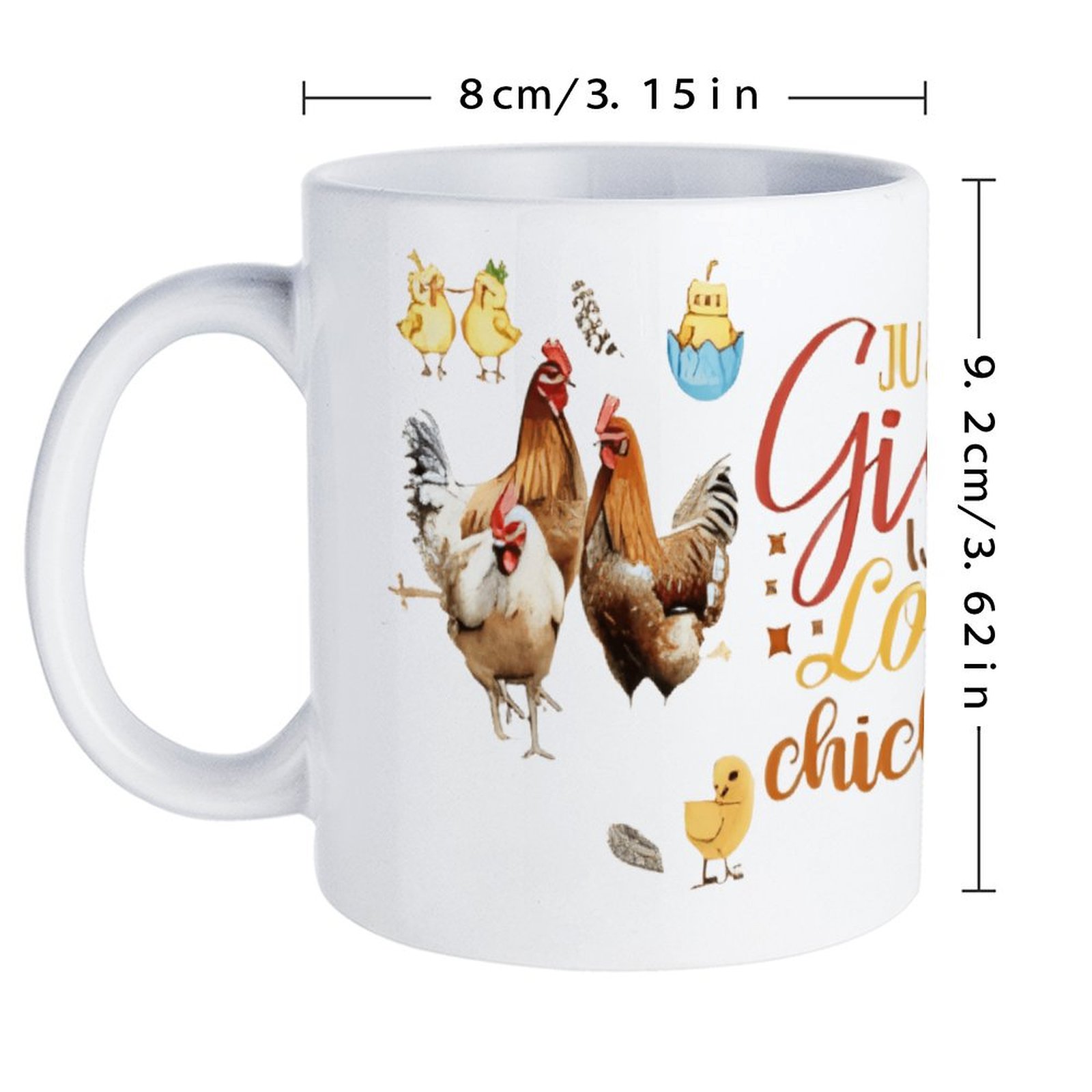 Just A Girl Who Loves Chickens - Sublimation Mug White review and price