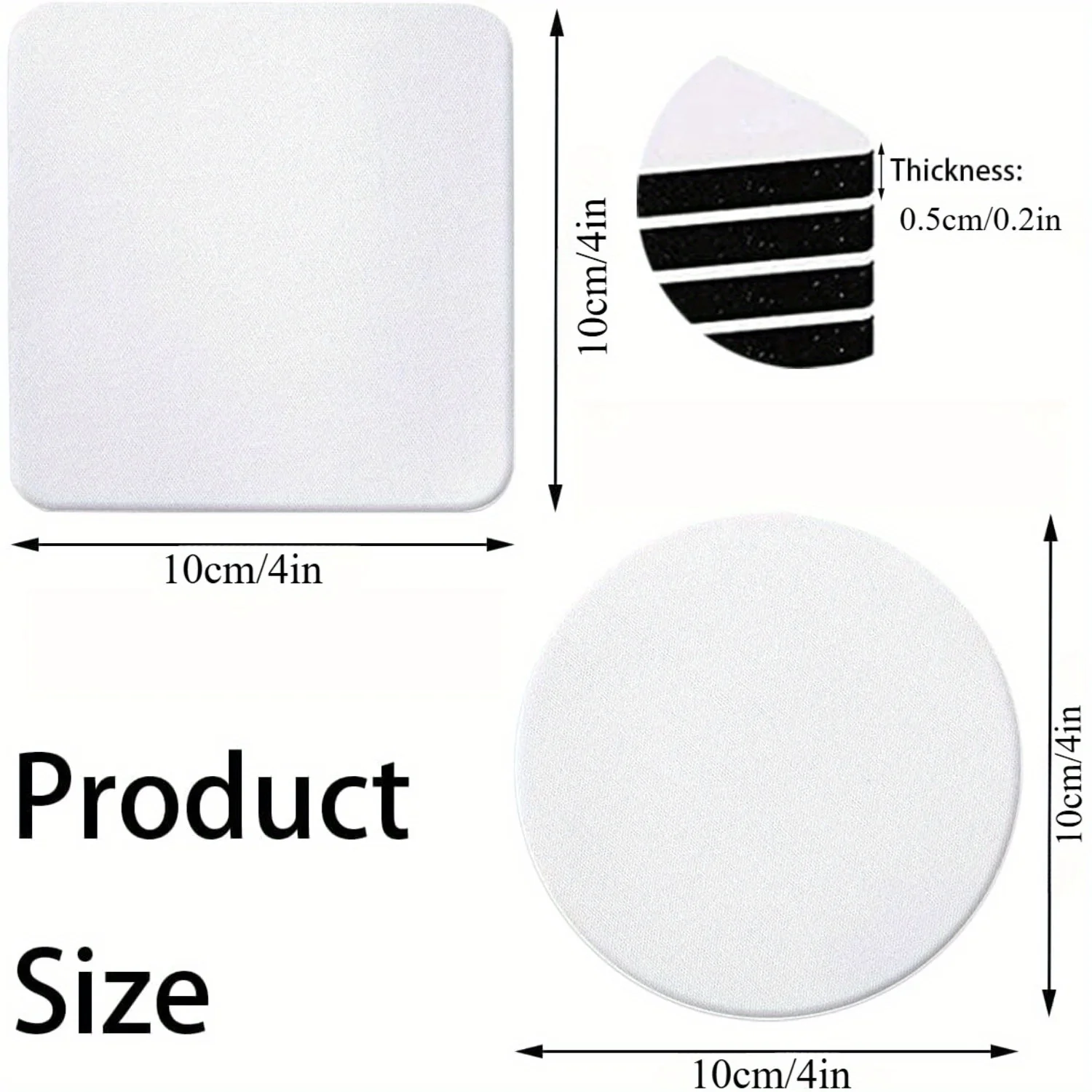 30/50 Pcs Square and Round Sub - Coaster Sublimation Blank review and price