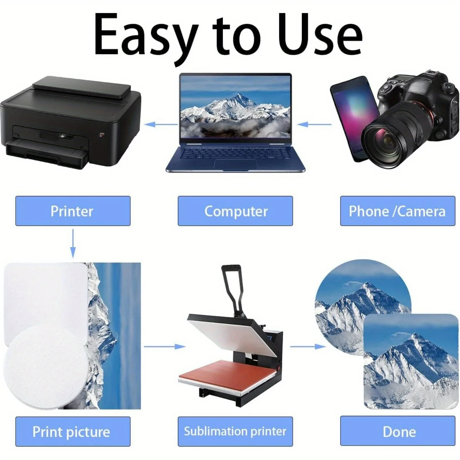 30/50 Pcs Square and Round Sub - Coaster Sublimation Blank review and price