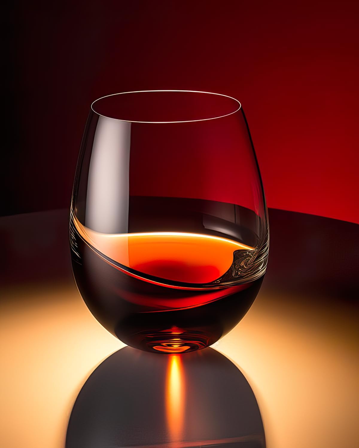 Stemless Wine Glasses Set of 4 - Tumbler 20Oz White review and price