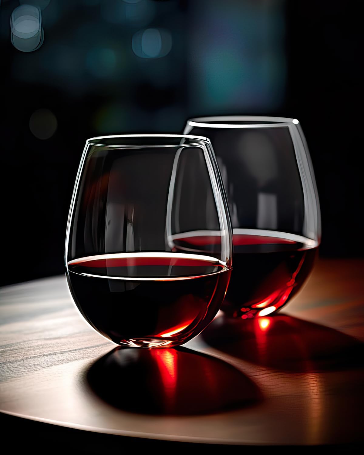 Stemless Wine Glasses Set of 4 - Tumbler 20Oz White review and price