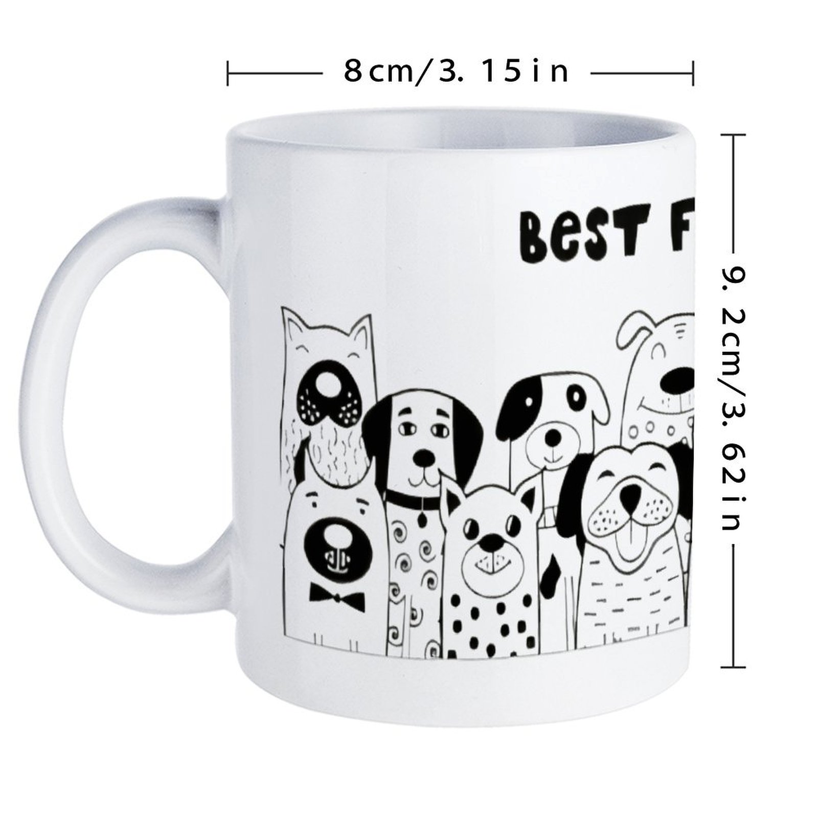 Illustration Of Dogs With The  - Sublimation Mug White review and price