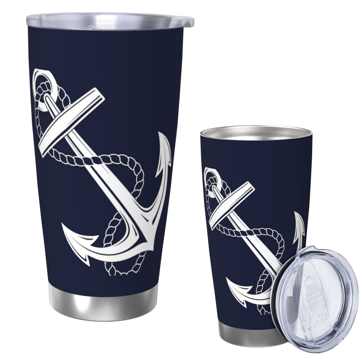 Anchor Nautical White & Navy S - Tumbler 20Oz White review and price